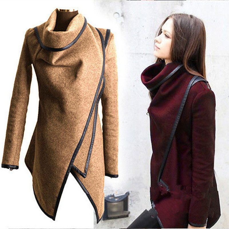 Wool Blends Outwear Autumn Winter Woolen Coat - Fashion Design Store